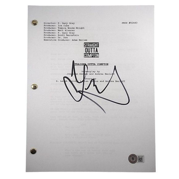 DJ Yella Signed NWA Straight Outta Compton Movie Script Beckett Autograph Rap - Picture 2 of 9